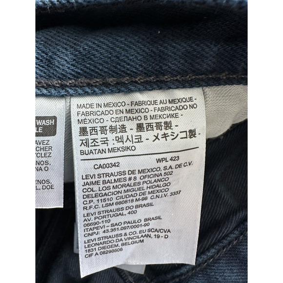 LEVIS 501 Button Fly Straight Leg, Black Label 32x30 Royal Blue, 100% Cotton - Picture 12 of 14